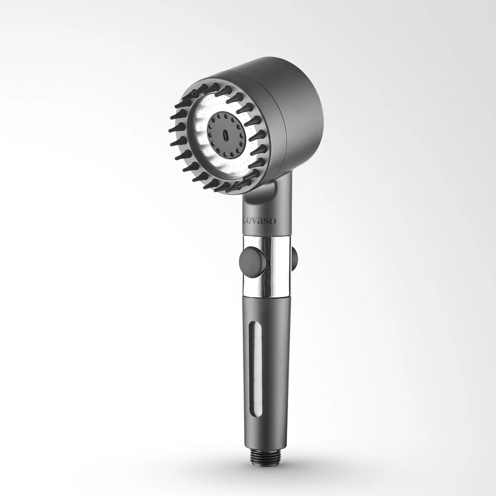Covaso high-pressure filtered shower head with handheld design, front view