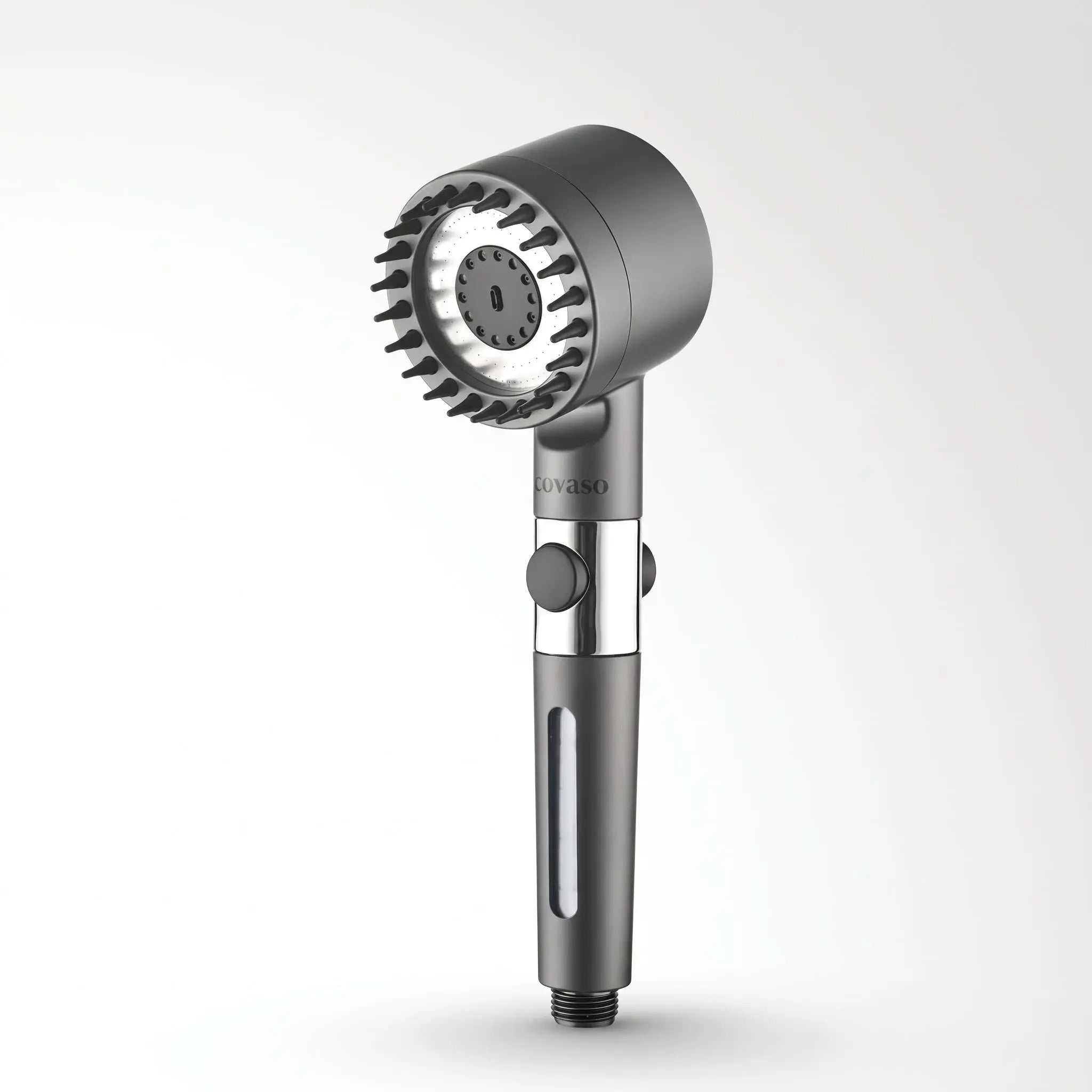Covaso high-pressure filtered shower head with handheld design, front view